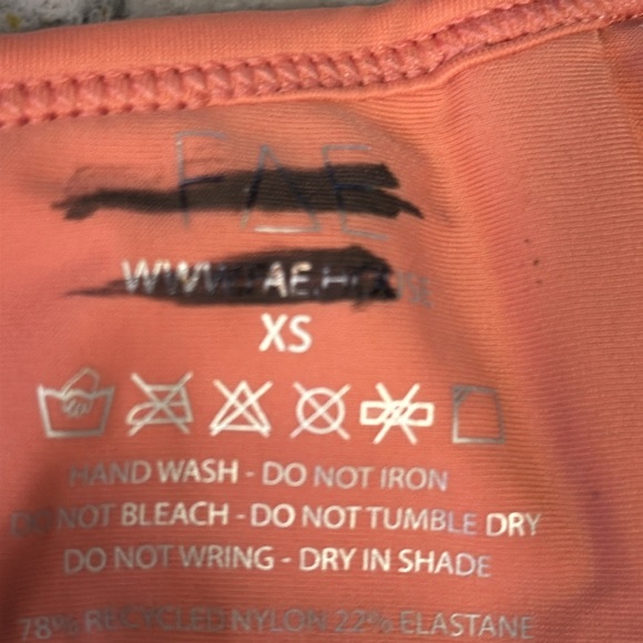 FAE BANDEAU Bikini Top SIZE: XSMALL Color: Peach - Picture 6 of 7